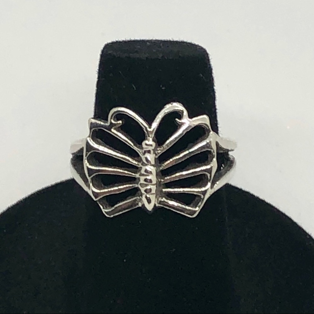 Butterfly Ring 925 Filigree Design Size 6 Sterling Silver